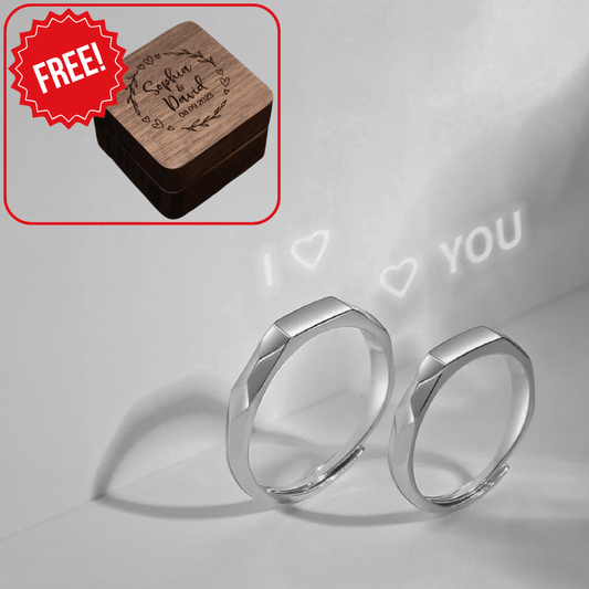 Reflection of Love Ring Set + Free Engraving Ring Box Bundle