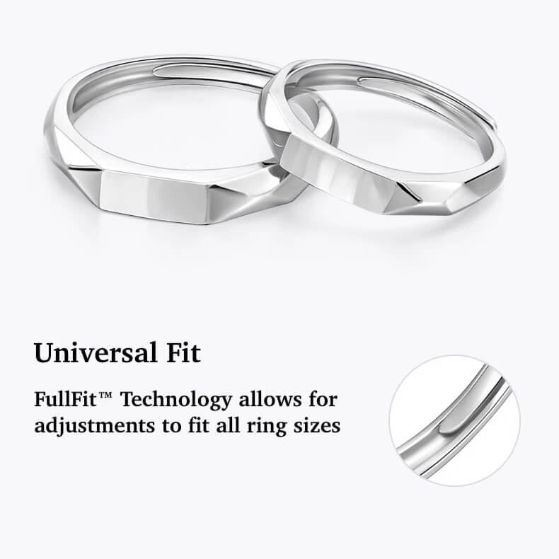 Reflection of Love Ring Set + Free Engraving Ring Box Bundle