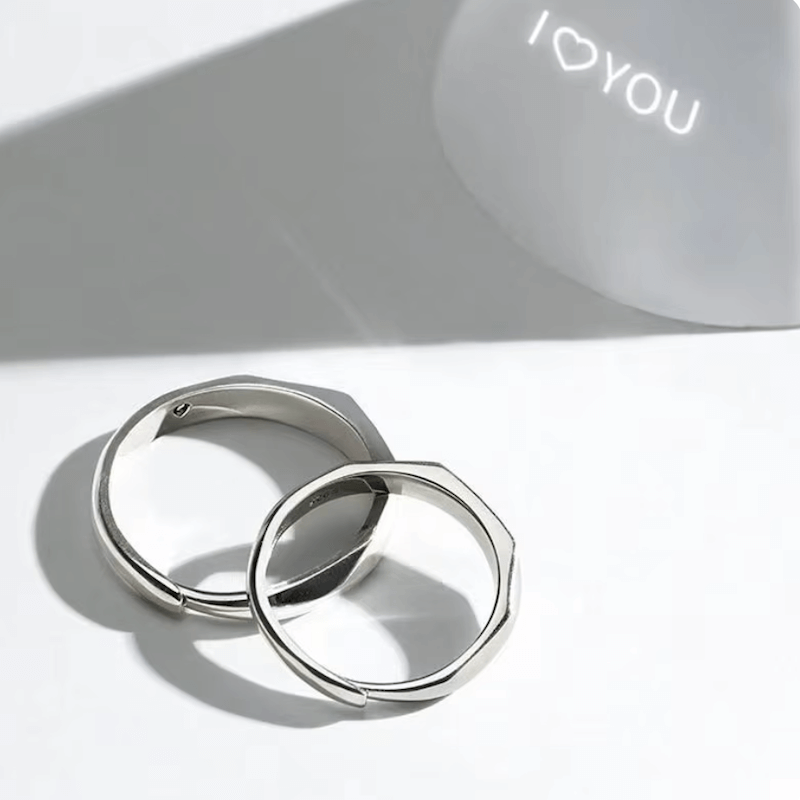 Reflection of Love Ring Set + Free Engraving Ring Box Bundle